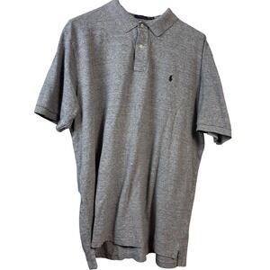 Ralph Lauren Polo Shirt Mens 3XLT Gray Short Sleeve Embroidered Pony Golf
